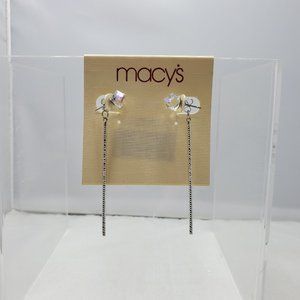 MACY'S  Silver-tone Statement Stick Bar Dangle earring